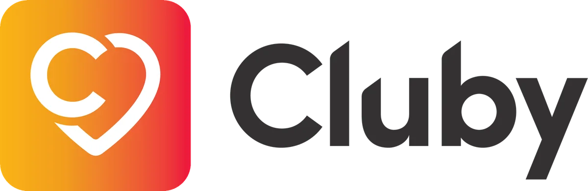 Cluby-logo, vaaka — Oranssi ikoni