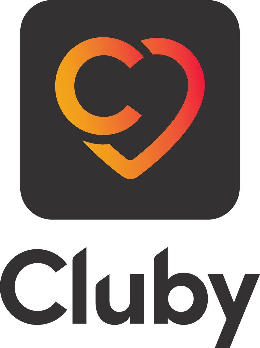 Cluby-logo, pysty — Tumma ikoni